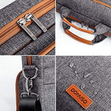 DOMISO 13.3 Inch Multi-Functional Laptop Sleeve Business Briefcase Waterproof Messenger Shoulder Bag for 13"-13.3" Laptops/MacBook Pro Retina/Dell XPS 13 / Surface Book/ASUS/Acer, Dark Grey
