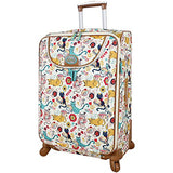 Lily Bloom Luggage Large Expandable Design Pattern Suitcase With Spinner Wheels For Woman (28In,