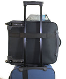 Boardinglbue Rolling Personal Item 18" Under Seat Basic Luggage American Spirit Frontier (BK) bonus