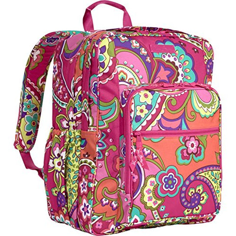 Vera Bradley Lighten Up Large Backpack Pink Swirls