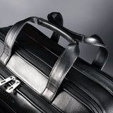 Samsonite Leather Expandable Briefcase, Black