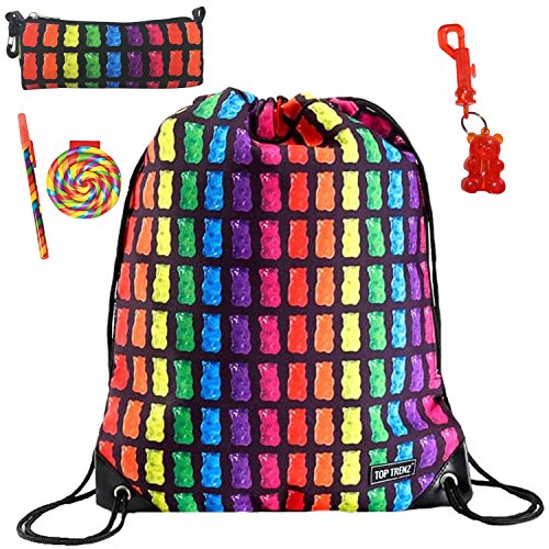 Gummy Bears Sling Bag, Pencil Holder, Keychain Notepad & Pen Multi-Pack Gift Set