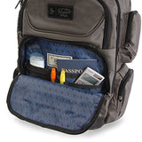 Original Penguin Odell 9 Pocket Laptop/Tablet Backpack Briefcase, Charcoal, One Size