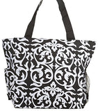 Large Multi - Pocket Fashion Zipper Top Organizing Beach Bag Tote - Custom Embroidery Available