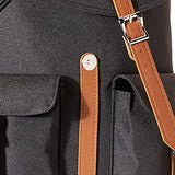 Herschel Dawson Backpack, Black/Tan Synthetic Leather, Classic 20.5L