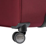 Delsey Luggage Titanium Soft Expandable 25 Inch Spinner, Black Cherry Red