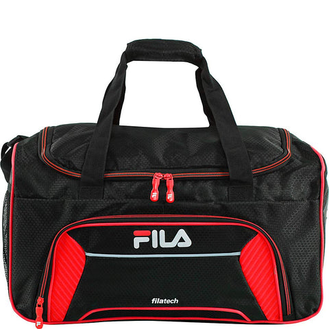 Fila Orson Small Sports Duffel Bag, Black/Red, One Size
