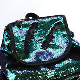 Women Teen Girls Bling Sequins Backpack Purse Drawstring Shoulder Bag Casual School Bag Travel