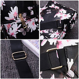 Women Girls Mini Backpack Fashion Causal Floral Printing Leather Bag
