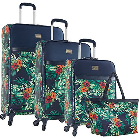 Tommy Bahama St Kitts 4 Piece Luggage Set, Printed Floral