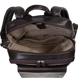 Scully Cambria Backpack (Brown Leather & Midnight Navy Canvas)