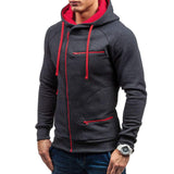 LIM&SHOP Men's Heavy Blend Fleece Hooded Sweatshirt, Contrast Raglan Long-Sleeve Pullover Hoodie with Pockets Zipper