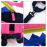 EDITHA 3-6 Year Old Children Dinosaur Backpack School bag with Safety Leash Anti-lost (2626Pink)