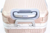 Boarding Suitcase, Wear-Resistant Trolley Case 20 Inch 24 Inch Zipper Suitcase, Checked Suitcase, White, 20"