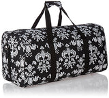 World Traveler 22" Duffle Bag, Black White Damask II
