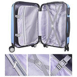 AW 20" Rolling Luggage ABS Hard Shell Lightweight Travel Suitcase 360 Degree 4 Wheels Lockable