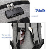Gashen Packable Laptop Backpack Anti-Theft daypack with USB Charging Port and Password Lock