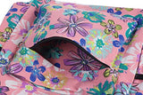 Damara Womens Vintage Flower Printed Simple Classic School Bag,Pink