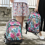Women Trolley Backpack Computer Bag Rolling Business Bag Schoolbag Luggage
