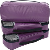 eBags Slim Packing Cubes for Travel - Organizers - 3pc Set - (Eggplant)