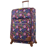Lily Bloom Luggage Large Expandable Design Pattern Suitcase With Spinner Wheels For Woman (Aquarium Life, 28in) | Suitcases