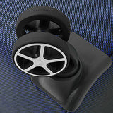 London Fog Softside 28" Spinner, Black White Square Jacquard