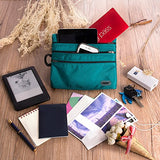 Travel Wallet Passport Holder Traveling Pouch - Store Cash Passport Credit Cards (8.7" x 7.3" x