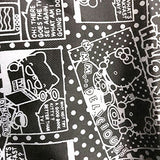 Sanrio Hello Kitty Black & White Cartoon Strip 2 Pcs Bag Set