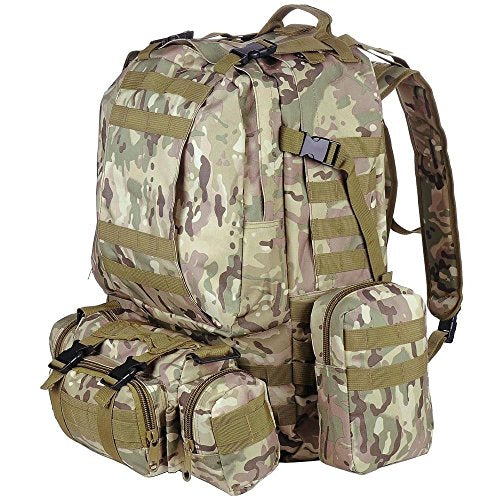 GHP 600D Oxford 420D Nylon Military Camouflage Molle Design Outdoor Camping Backpack