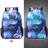Unisex Teen Boys Girls Fashion Luminous Galaxy Personalized Backpack Teenagers School Bags Canvas