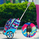 Hcc& Oversized Load Rolling School Backpack Unisex Usb Rechargeable Rolling Backpack -