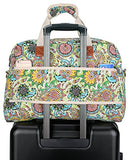 Malirona Canvas Overnight Bag Women Weekender Bag Carry On Travel Duffel Bag Floral Design (Flower)
