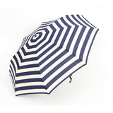 Protable Anti UV Waterproof Navy Strip Sun/Rain Auto Umbrella