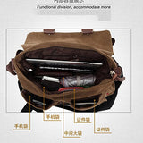 mens Small Vintage Canvas Messenger Bag Ipad Shoulder Bag Travel Portfolio Bag (2101 army green)