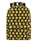 Zicac School Canvas Emoji Backpack Smiling Face Satchel Printed Emoji