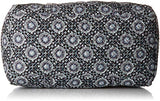 Vera Bradley Iconic Large Travel Duffel, Signature Cotton, Charcoal Medallion, charcoal medallion, One Size