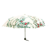 Portable Sun Protection Anti-UV Umbrella 3 Folds Folding Windproof Rainproof Travel Parasol Lightweight Compact Sun Rain Umbrella Manual Open & Close Animal Print Umbrella