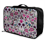Travel Lightweight Waterproof Foldable Storage Carry Luggage Duffle Tote Bag - Rose Flowers Sugar