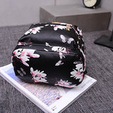 Women Girls Mini Backpack Fashion Causal Floral Printing Leather Bag
