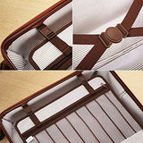 Vintage Luggage Carryon Suitcase Travel - HoJax Classic Trolley Luggage with Spinner Wheels, TSA Lock, Lightweight, 20 inch, Navy Blue