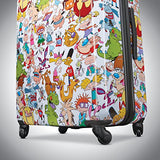American Tourister Kids' Nickelodeon 90s Mash Up Hardside Spinner 21, White/Orange