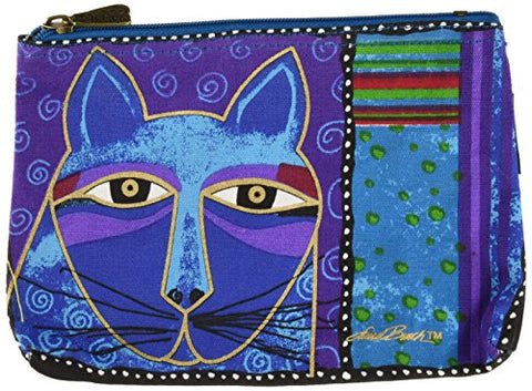 Laurel Burch Lb5321 Zipper Top Cosmetic Bag, 9-1/4 By 6-3/4-Inch, Whiskered Cats (Colors May Vary)