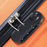 Goplus 3 Pcs Luggage Set Hardside Travel Rolling Suitcase Abs Globalway (Orange)