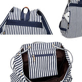 School Backpack Women Girls College Bookbag Lady Travel Rucksack 15.6Inch Laptop Bag (White Blue