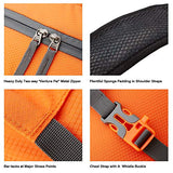 Venture Pal 40L Lightweight Packable Backpack with Wet Pocket - Durable Waterproof Travel Hiking Camping Outdoor Daypack for Women Men-Orange