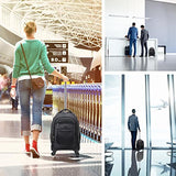 Racini Nylon Waterproof Rolling Backpack, Freewheel Travel School Wheeled Backpack, Carry-On