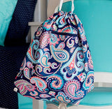 Backpack Style Drawstring School Gym Bag - Emerson Paisley