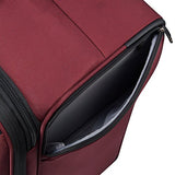 Delsey Luggage Titanium Soft Expandable 25 Inch Spinner, Black Cherry Red