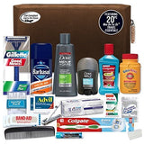 Convenience Kits Men's Premium 20 Count Necessities Travel Kit, Featuring: Dove Men & Care Products