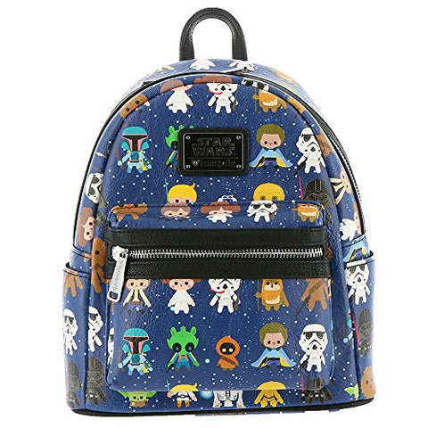 Loungefly Star Wars Character Mini Backpack Navy-Multi